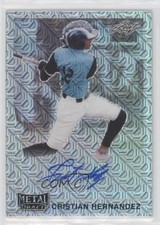 2021 Leaf Metal Draft 1990 Silver Mojo Cristian Hernandez #LA-CH1 Auto 01x1