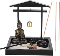 Zen Garten Mit Buddha Figur, Japanischer RäUcherstäBchen Halter Buddha Statue Rä