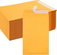 Joyberg 6x9 Envelopes Self Seal, Yellow, Printable, Tear Resistant Kraft