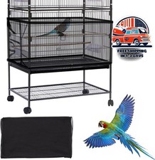 Recogedor De Semillas Grande Para Jaulas De Pajaros Cubierta De Red Para Jaulas