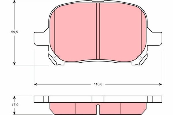 TRW GDB3152 Bremsbelagsatz, Scheibenbremse FüR Lexus Toyota-image