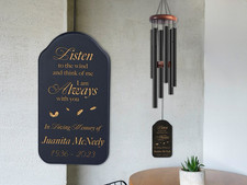 Memorial Wind Chimes Personalized, Windchimes Personalized in Memory