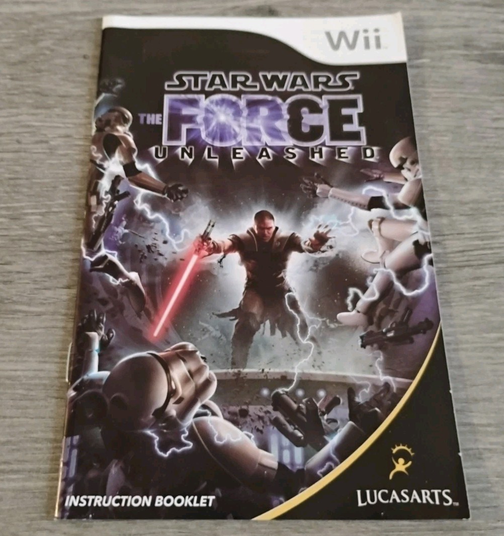 Star Wars: The Force Unleashed (Nintendo Wii, 2008) Manual Only