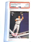 Graded 2017 Topps Chrome Aaron Judge #169 Catching Rookie RC PSA 8 #125097469