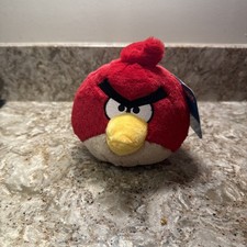 Angry Birds Red Bird 5" Plush Stuffed Animal 2010 Commonwealth NWT No Sound