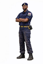 N38 Male Royal Navy Crew Figure – Standing Arms Crossed – Unpainted Multi-Scale