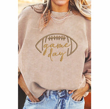 Game Day Embroidered Corduroy Sweatshirt
