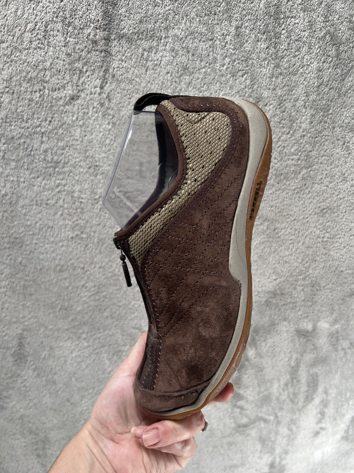 Merrell Lorelei Sneakers Donna 7Marroni Pelle Scarpe Comode Passeggio Cerniera Zip