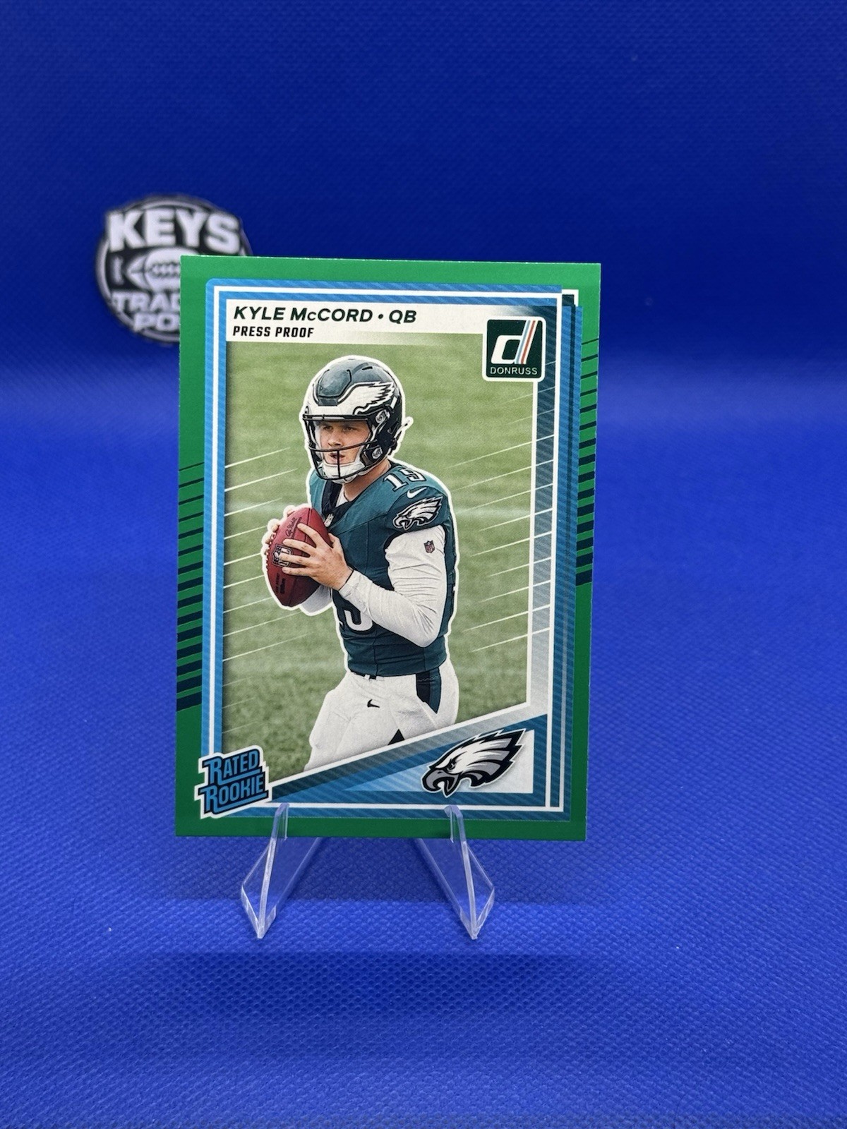 2025 Panini Donruss - Rated Rookie Kyle McCord #325 Press Proof Green (RC)