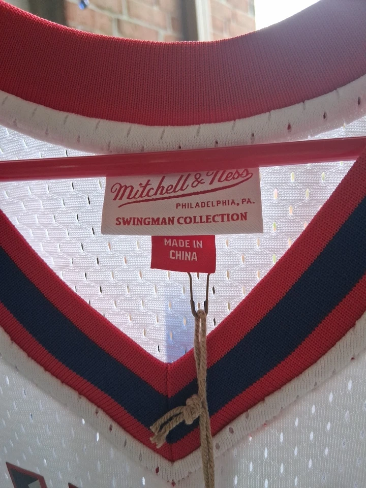 Camiseta Swingman Houston Rockets Blanca Roja y Azul Marino, 1996-1997 XL Foto 4 de 4