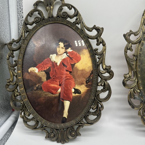 Il Ragazzo Rosso / Miss Murray Stampe in Ottone Cornice Ornata Made In Italy 10 X 7" - Foto 3 di 10