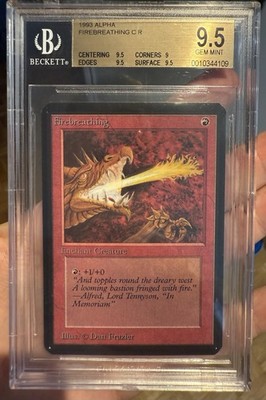 MTG - Alpha BGS 9.5 Firebreathing - Magic The Gathering