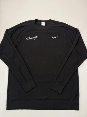 Nike Chicago Bulls Sweater Mens Large Tall LT Black Tour Team Issued NBA Logo