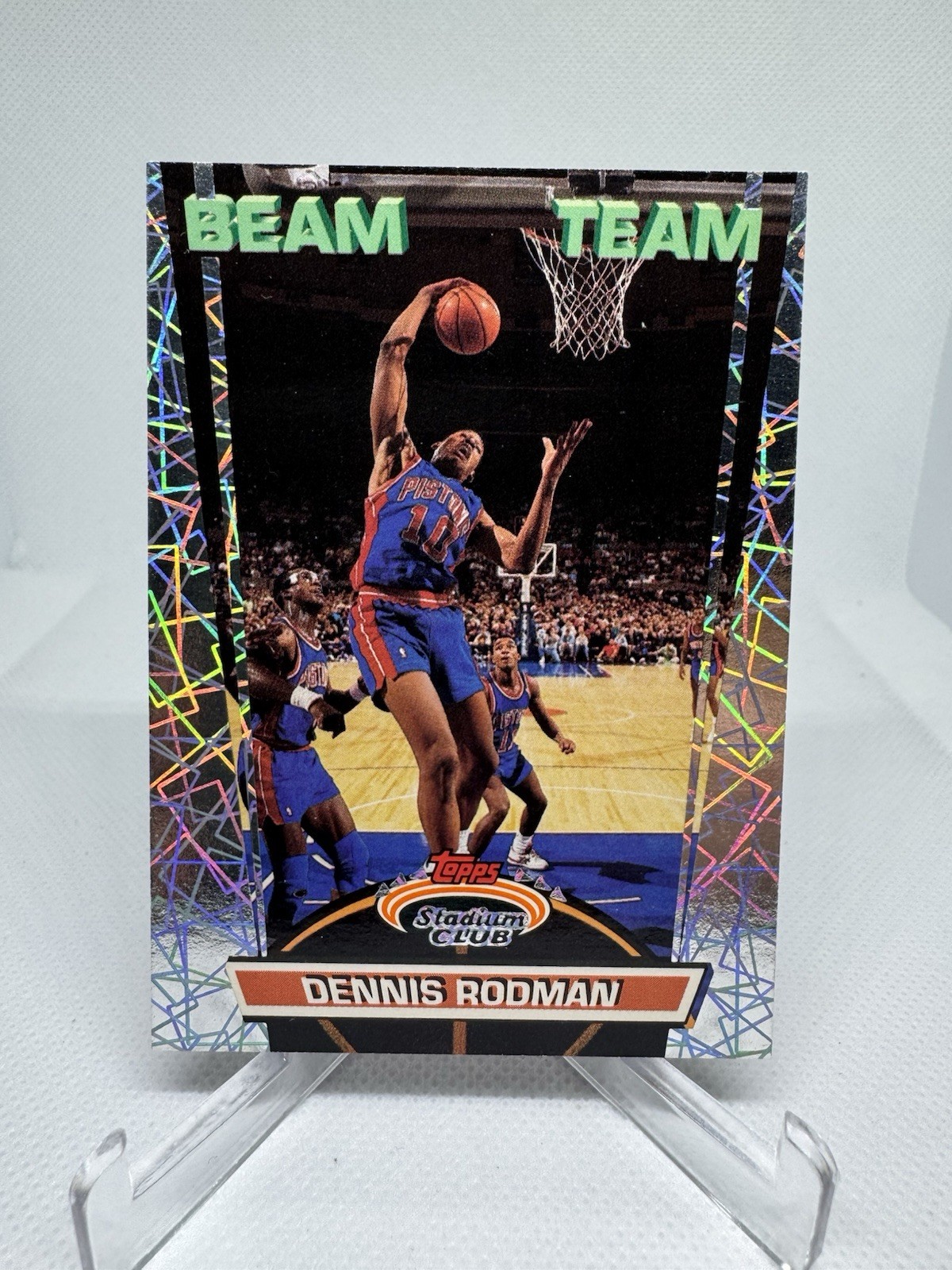 1992-93 Topps Stadium Club - Beam Team Dennis Rodman #19 Detroit Pistons Bulls