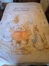 4Pcs Rare! Vintage 2000's The World of Peter Rabbit Twin Comforter Set!!!