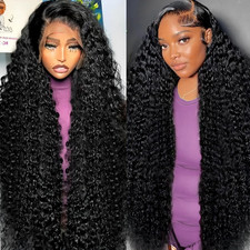 30 Inch 13X6 HD Lace Front Wig - 200 Density Deep Wave Human Hair - Pre-Plucked