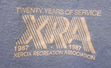 VTG T SHIRT ~1987 XEROX RECREATION ASSOCIATION SCREEN STARS COTTON BLEND SIZE L