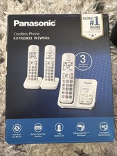 Panasonic KX-TGD833W DECT 6.0 3-Handset Cordless Phone System