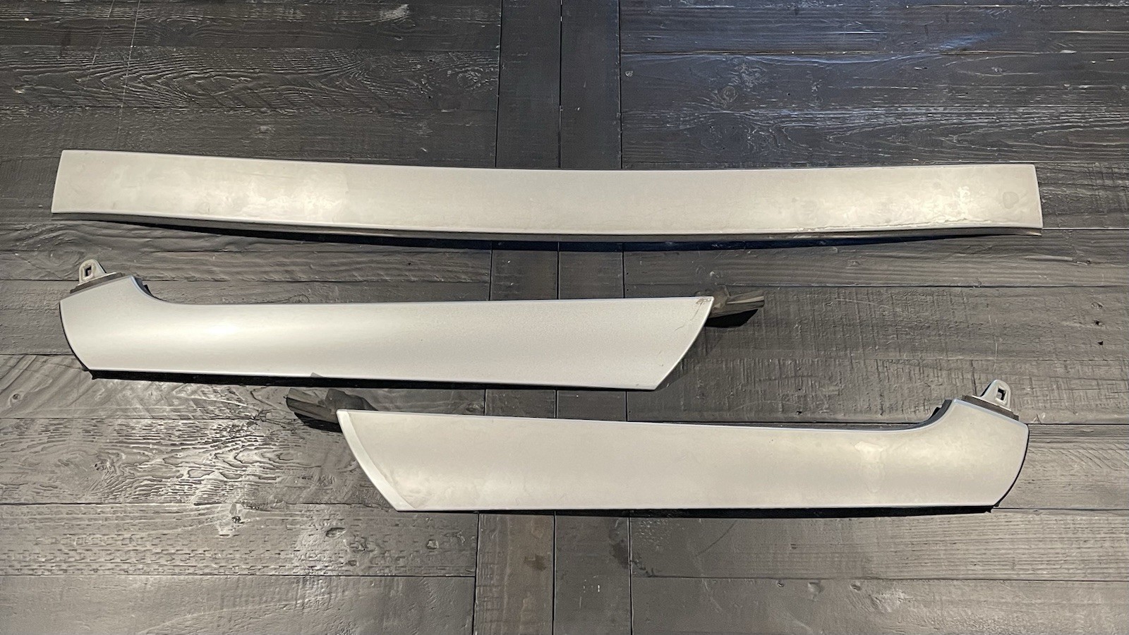 Complete! 2004-2008 Chrysler Crossfire Windshield Molding Pillar Trim Silver