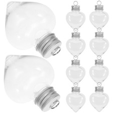  10 Pcs Plastic Sweet Jars with Lids Little Bottles Empty Clear Candy Container