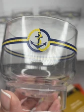 5 ct Coastal Nautical Beach Acrylic Drinking  Cocktails On The Boat Anchor