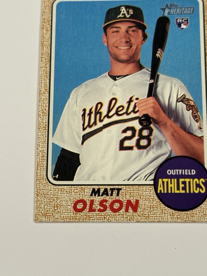 2017 Topps Heritage High Number - Matt Olson #681 (RC) - Image 3 of 4