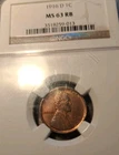 1916 D Lincoln Cent NGC MS63 R/B