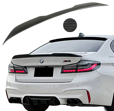 PRO Carbon Style Rear Trunk Spoiler Wing Fit 2017-23 BMW G30 530 540 550 F90 M5