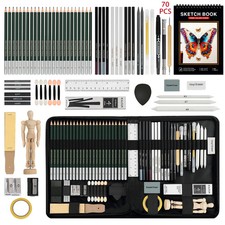 Professional Artist Pencil Set Drawing Sketching Colouring Art Supply Kit Adult