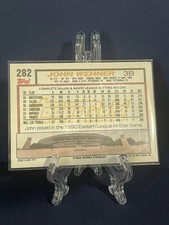 1992 Topps John Wehner Rookie RC Baseball Card Pittsburgh Pirates #282 Near Mint. rookie card picture