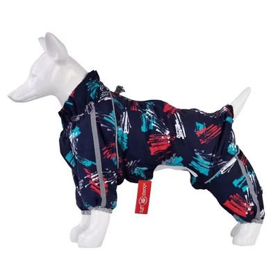 Dog Clothes Winter Waterproof Small Dog Overalls Reflective Pet Jumpsuit Russian