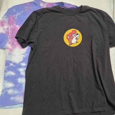 Lot Of 2 Buc-ee's Shirts, 3XL Tie Dyed, Black Bucees