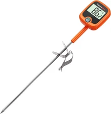 TP509 Candy Thermometer with Pot Clip, 10" Long Probe Instant Read Meat Food The