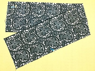 Boro Used Japanese Old Cloth Japan Scraps Stencil Indigo White Vine Oak Pattern