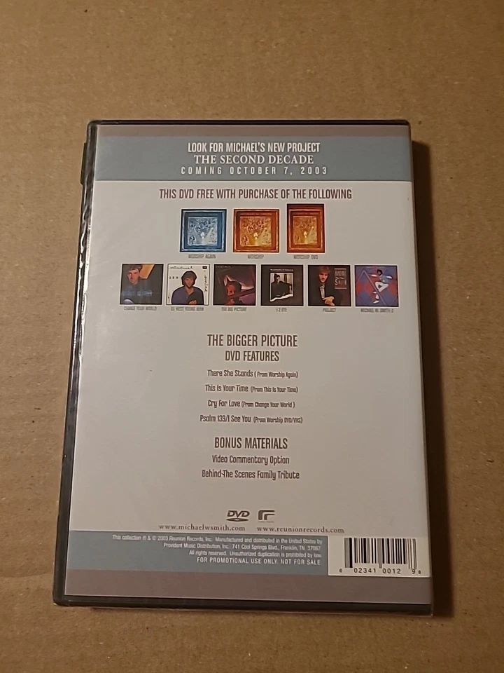 The Bigger Picture Michael W. Smith Anniversary Dvd Brand New Sealed  - Image 2 of 2