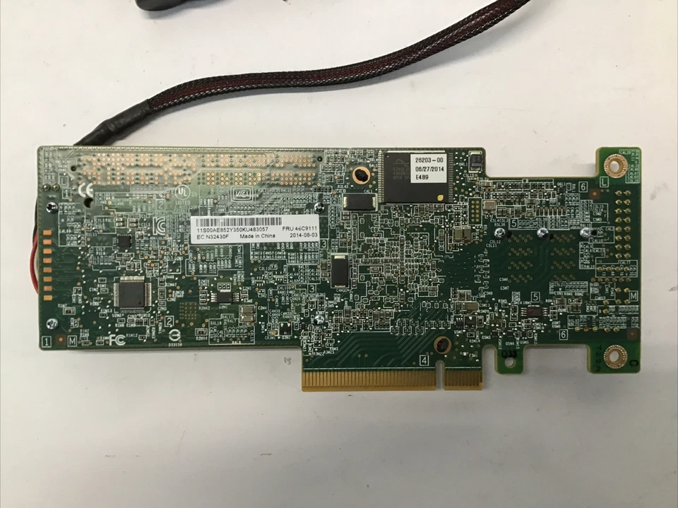 IBM 46C9111 M5120 12gb/s Raid PCI-e 3.0 X8 SAS/SATA CARD w/battery 2GB CACHE - Image 2 of 3