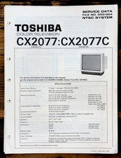 Toshiba CX2077 CX2077C TV Service Manual Original 
