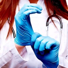 100 4mil NITRILE Disposable Blue Medical Exam Gloves Latex Powder Free S M L XL