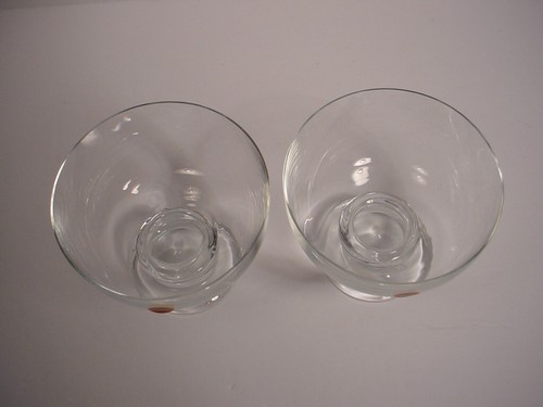 Thomas Coppa 2 Champagne Sherbet Glasses 4" Tall Unused w/Stickers - Picture 3 of 9