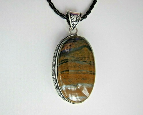 Men's Natural Tiger Eye Gemstone Pendants - Unisex. - Picture 56 of 70