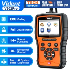 Vident V302 Pro For BMW Full System Diagnosis OBDII Scanner Battery Tester Tool