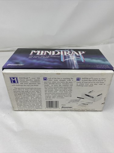 Mindtrap Retro Card Game 1996 Edition Pressman Mind Challenge Thinking Family - Picture 5 of 9