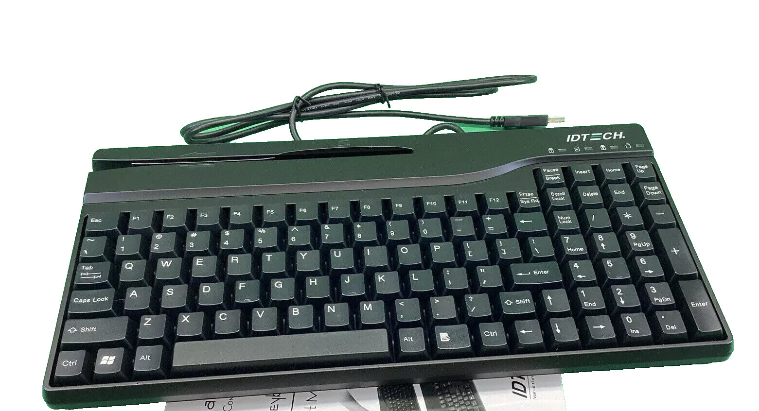 ID Tech Versakey 230 POS Keyboard w/ MagStripe Card Reader PN: IDKA-334333B