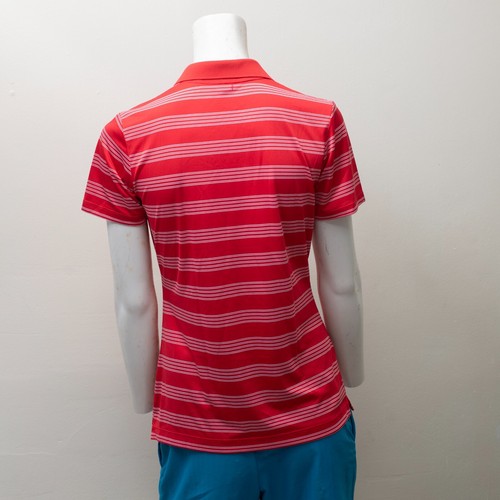 Nike Golf Womens Polo Shirt S Dri-Fit Red & White Embroidered Tour Performance - Picture 3 of 7