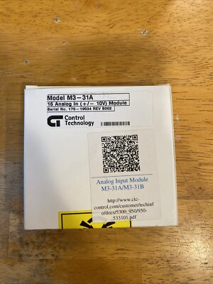 Control Technology Corp M3-31A Analog Input Module 16 Inputs -10 To 10VDC, 16Bit