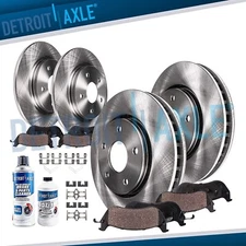 FWD Front & Rear Brake Rotors Ceramic Brake Pads for 2012-2016 Honda CR-V 11.81"