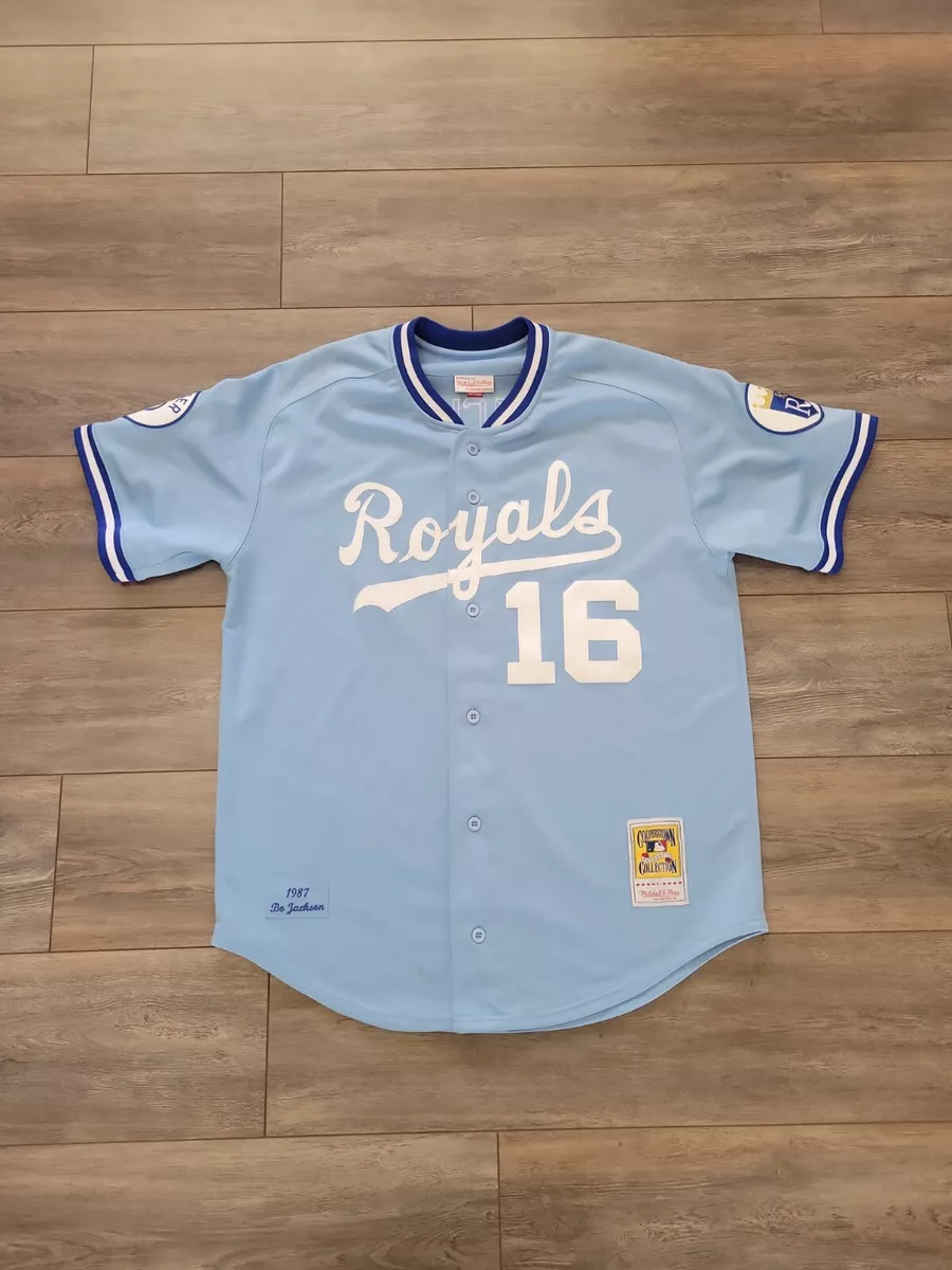 AUTHENTIC VINTAGE BO JACKSON ROYALS JERSEY 48 XL MITCHELL NESS