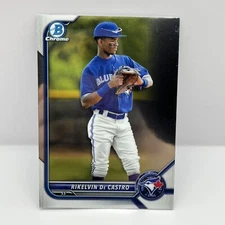 2022 Topps Bowman Baseball Rikelvin De Castro Chrome BCP-25 Toronto Blue Jays