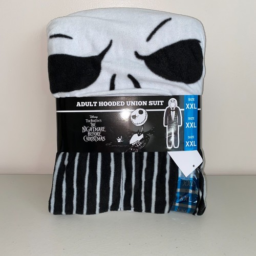 Disney The Night Before Christmas Jack Skellington Adult Hooded Union Suit
