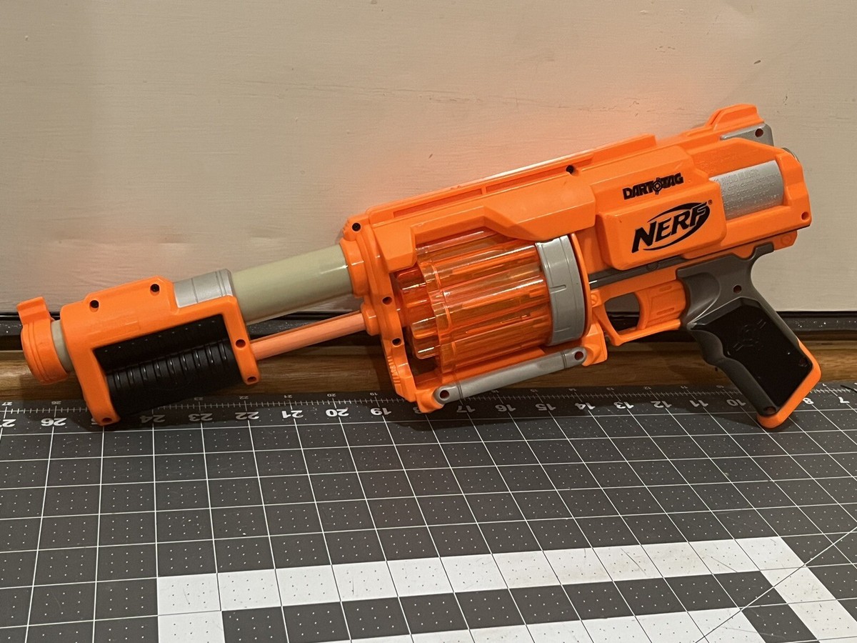 Fury Fire Pump Action Revolver Nerf Gun Orange Team Dart Tag